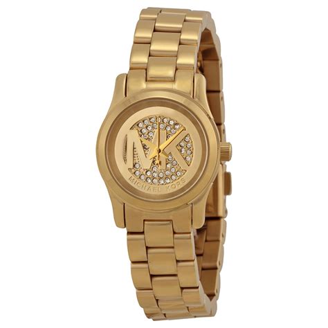 Michael Kors Petite Runway Champagne Dial Gold